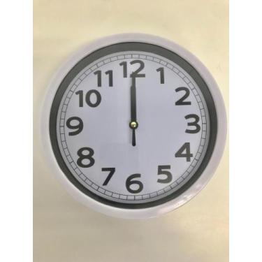 Imagem de Relógio De Parede Redondo Preto E Branco Ótima Qualidade - Filó Modas