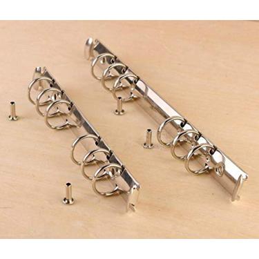 Imagem de ZHONGJIUYUAN 2 tamanhos (A5 A6) clipe espiral de metal para fichário de aço inoxidável de folha solta pasta de arquivo clipes de diário anel de encadernação ferro