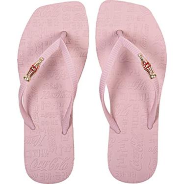 Imagem de Sandálias Coca-Cola, Square Sandal II, Feminino, Rose Claro/Rose Claro, 34