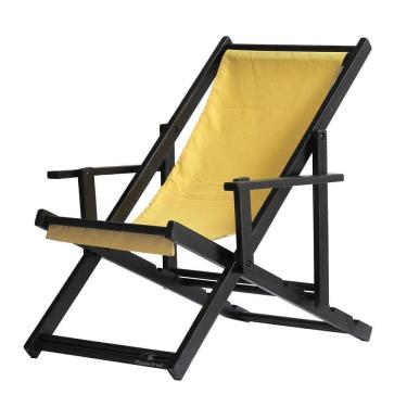 Imagem de Espreguiçadeira Preguiçosa Dobrável Black Cb-amarelo
