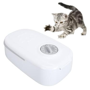 Imagem de Dispensador automático de água de comida para gatos, alimentador automático removível para animais de estimação com sacos de gelo, alimentador de cachorro com horário único para animais de estimação