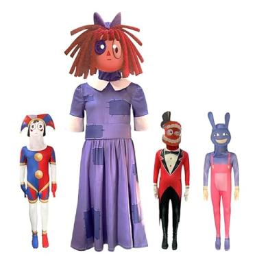 Imagem de NEATMOA A incrível roupa de circo digital, para adultos, crianças, cosplay, macacão unissex para Halloween, fantasia (R-agatha, 130)