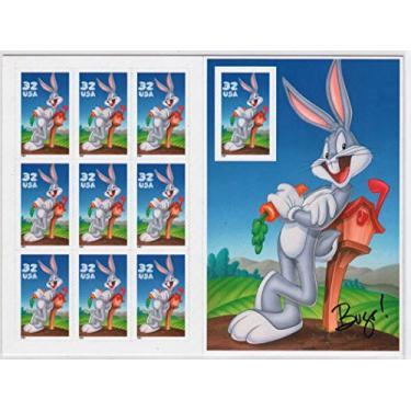 Imagem de Folha de Coelho USPS Bugs com 32 Carimbos Cent Scott 3137