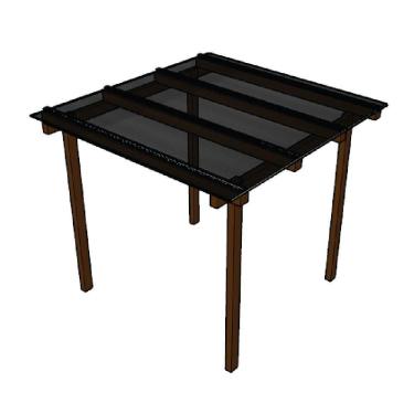 Imagem de Kit Policarbonato Fume 6mm 2,00m X 3,00m - Perfis Naturais