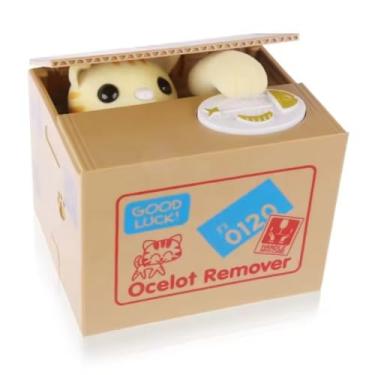 Imagem de Cofrinho eletrônico de Gatinho: Cofrinho Infantil Interativo, Porta-Moedas Divertido, Caixa de Economia Brinquedo Educativo para Crianças