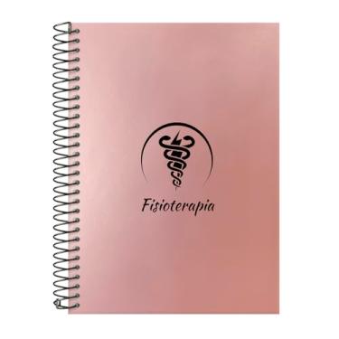 Imagem de Caderno Colegial 10 Matérias Profissões Fisioterapia (Rosê Gold)