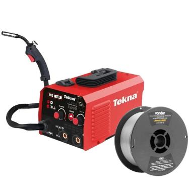 Imagem de Inversora de Solda Multiprocesso 120A com Arame 0,8 mm 1 KG TEKNA