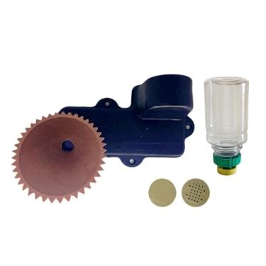 Imagem de Kit Alimentador Labirinto ASF Com Entrada Grande, Bebedor e Tampinhas (Preto)