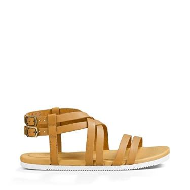 Imagem de Teva Sandália feminina de couro Avalina Crossover, Bronzeado, 5