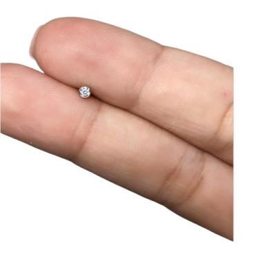 Imagem de Piercing Ponto De Luz Titânio G23 Labret Prateado - RaraSteel Piercing