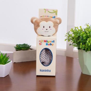 Imagem de Naninha De Bebê Safari Bichinhos de Pelúcia + Prendedor de Chupeta - D