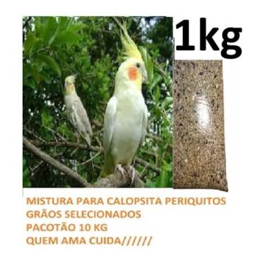 Imagem de Mistura Calopsita Periquito Agaporne 1 Kg  Pássaro Sementes - Cannã
