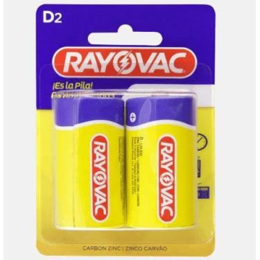 Imagem de Pilha Comum D Rayovac As Amarelinhas Grande 2 Unidades 1,5V