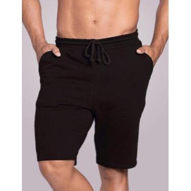 Imagem de Bermuda masculina de moletom moletinho amarração treino academia TB mo