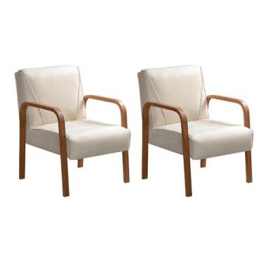 Imagem de Conjunto 2 Poltronas Anita Kit Cadeiras Moderna Sala, Recepção, Escrit