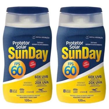 Imagem de Kit 2 Protetor solar Sunday FPS 60 Com 120ml - NUTRIEX