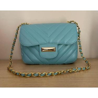 Imagem de Bolsa pequena mini feminina lateral ombro tiracolo alça corrente - MAN