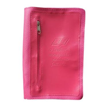 Imagem de Capa com Ziper para Bíblia com Bolso Externo - Tesouro Exclusivo, Rosa