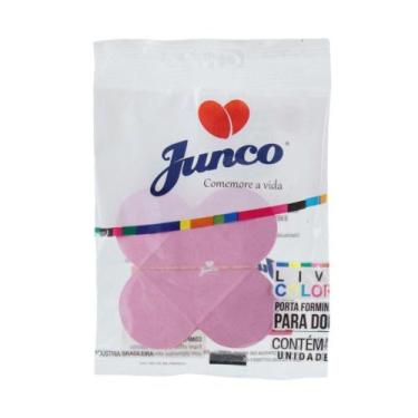 Imagem de Forminha de Papel Junco 4 Pétalas Rosa com 10 Unidades
