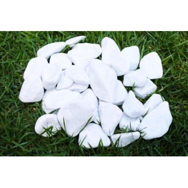 Imagem de Pedra Seixo Dolomita Branca Para Decoração de Vasos, Aquario e Jardins