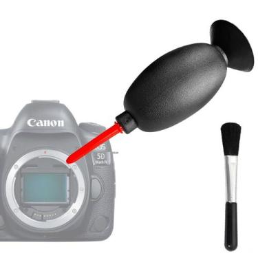 Imagem de Kit Bomba De Ar Soprador Limpeza De Câmeras, Lentes, Sensor Cmos + Pin