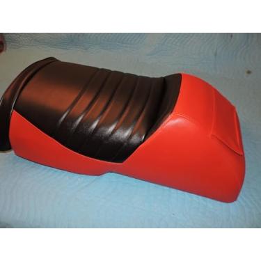 Imagem de Generic Nova capa de assento de substituição para Yamaha Vmax SX 1997-2003 V MAX 500 600 700 com joelheiras 462B, preto e vermelho