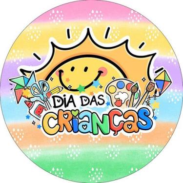 Imagem de Painel De Festa Redondo 1,50x1,50 - Dia das Crianças Colorido Divertid