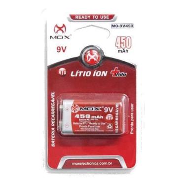 Imagem de Kit 5 Bateria Pilha 9v 450 Mah Recarregável Original Lítio - Dotcell