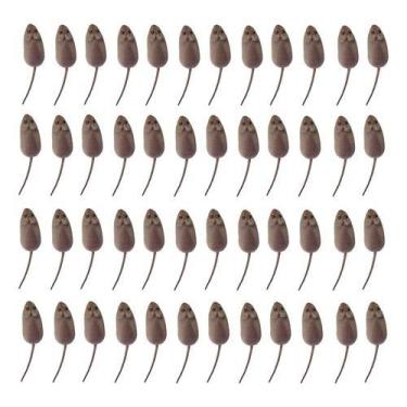 Imagem de 50 Ratinhos com Apito Brinquedo Rato para Gato Atacado Petshop  - Baco