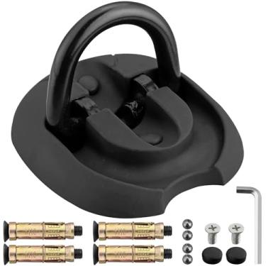 Imagem de VINTEAM Âncora de solo resistente com armazenamento interno espaçoso para várias cadeias de corrente, perfeita para segurança de motocicletas e bicicletas - possui pontos de fixação confiáveis e