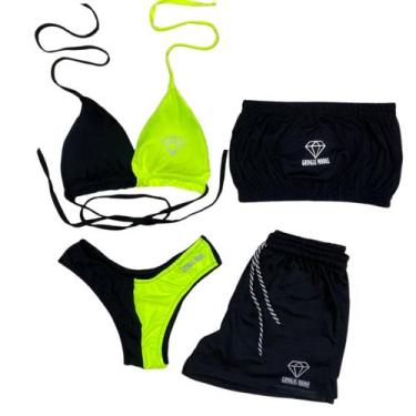 Imagem de Conjunto Biquíni Com Bojo Asa delta 2 Tons Gringas Model, Verde, Único