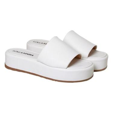 Imagem de Chinelo feminino plataforma lolla maria - Lolla Maria Calçados, Branco