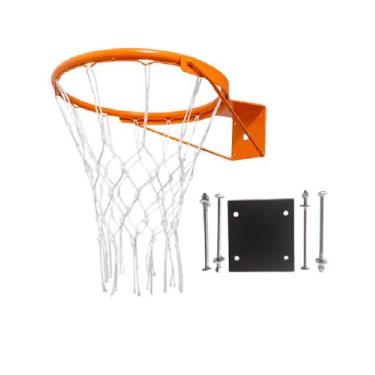 Imagem de Aro De Basquete Oficial Reforçado Com Rede, Flange e Parafusos - Grecc