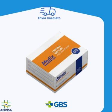 Imagem de Lâmina De Bisturi Aço Inoxidável N22 100 unidades - Medix