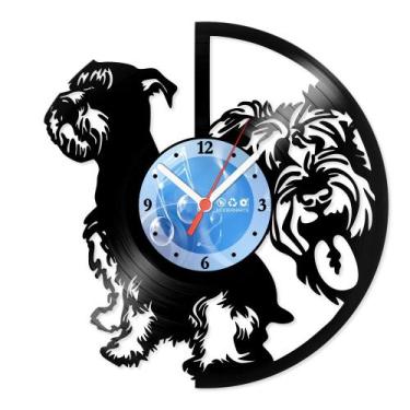 Imagem de Relógio De Parede Disco Vinil Animais - Cachorro Schnauzer - VAN-167 -