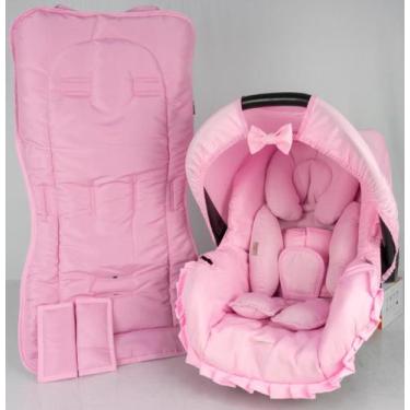 Imagem de Capa de bebê conforto + carrinho + redutor - rosa bebê - ALAN PIERRE B