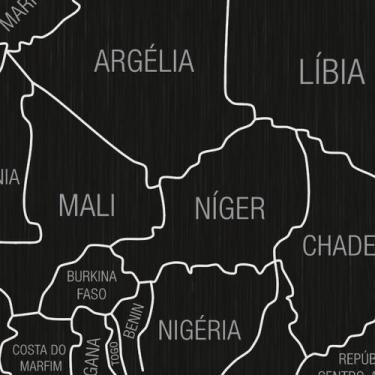 Imagem de Mapa-múndi de madeira MDF - Mapa de viagens - Padrões amadeirados - De