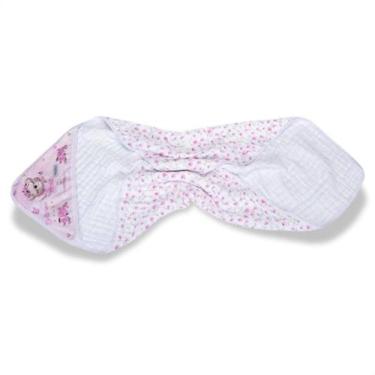 Imagem de Toalha Banho Bebe Infantil Soft Enxoval Recém Nascido Rosa - Minasrey