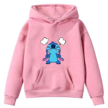 Imagem de Moletom Infantil Angry Sti-tch Bravo Desenho Infância Bolso Canguru co