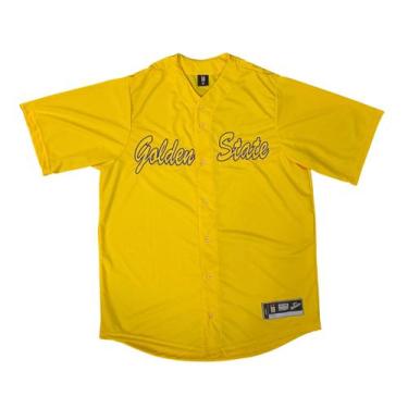 Imagem de Camisa Baseball Masculina M10 Slam Golden State, Ouro, M