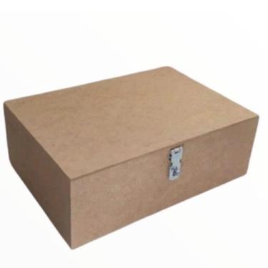 Imagem de caixa organizadora MDF para ferramentas com fecho para cadeado