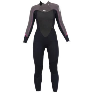 Imagem de Rip Curl Terno feminino 3/2 mm Dawn Patrol GB, 14, preto/cinza-carvão/roxo