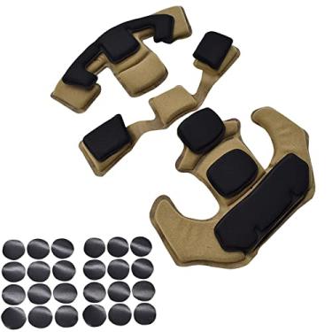 Imagem de Almofadas internas de espuma de memória, forro de capacete, kit de enchimento de capacete tático, sistema de forro de capacete, acessórios de almofada protetora, serve para capacete Fast MT MICH IBH