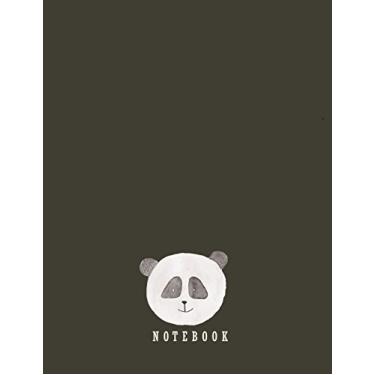 Imagem de Notebook: Cute panda on dark green cover and Dot Graph Line Sketch pages, Extra large (8.5 x 11) inches, 110 pages, White paper, Sketch, Draw and Paint: 3