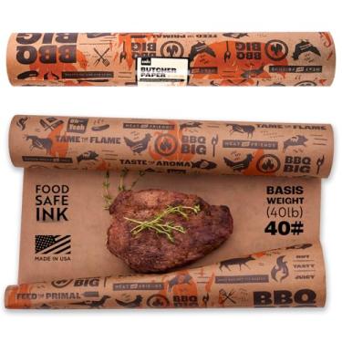 Imagem de Cave Tools Butcher Paper Roll, 18 inches x 175 feet, Food-Grade Paper for Smoking Grilling, Unbleached, Uncoated, Unwaxed