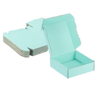 Imagem de PATIKIL Caixas de envio pequenas de 15 x 15 cm, 25 peças, caixas de presente de papelão ondulado para embalagem, embalagem em movimento, caixas para pequenas empresas, azul-petróleo