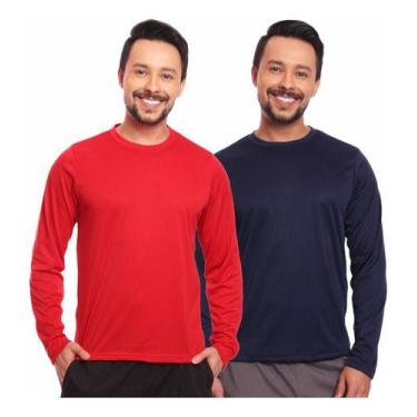 Imagem de Kit 2 Camisas Térmica Proteção Solar Frio E Calor Envio Já - MC Digita