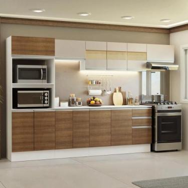 Imagem de Armário de Cozinha Completa 100% MDF 310 cm Smart 02 - Madesa, Branco/