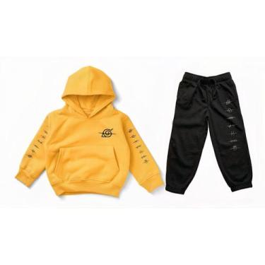 Imagem de Conjunto Moletom Aldeia Naruto Anime Blusa Calça Full - Dall Bello, Am