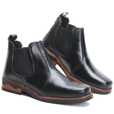 Imagem de Botina Country Masculina Chelsea Boot Toda Em Couro Legítimo Premium C